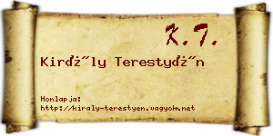 Király Terestyén névjegykártya